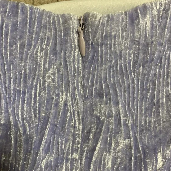 JESSICA MCCLINTOCK Braided Sleeves Lavender Formal Texture Gauzy Dress 16 - Picture 5 of 15